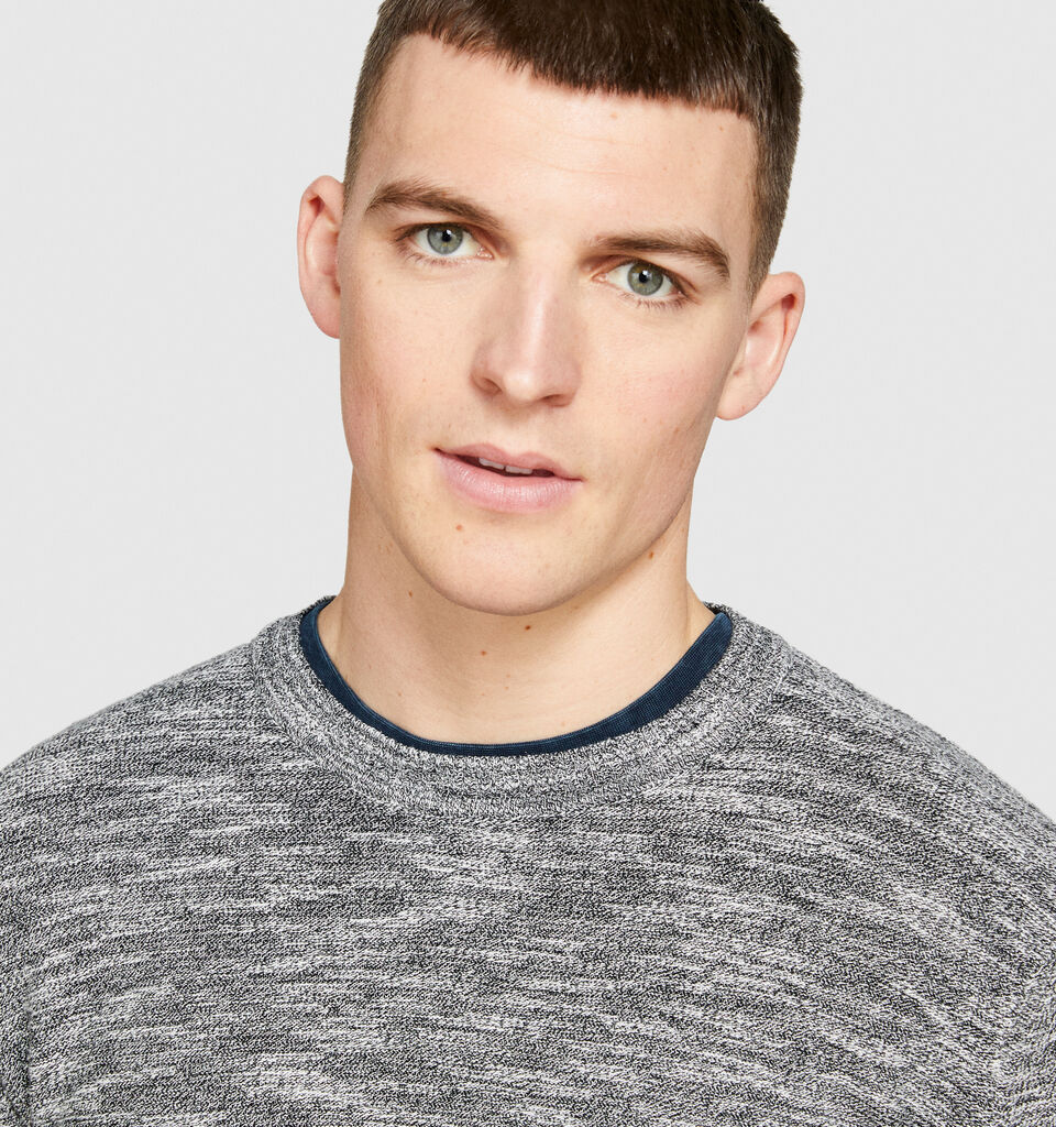 Marl sweater - men's crew neck sweaters - Light Gray | Sisley image number 5